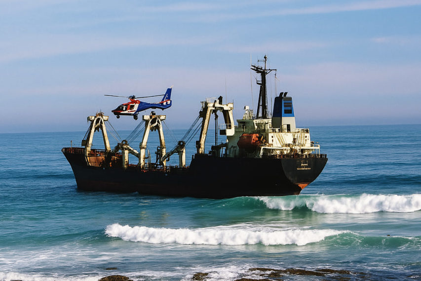 Fishing vessel at sea